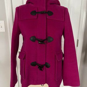Burberry Brit Pink Wool Pea Coat Hood